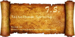 Teitelbaum Sarolta névjegykártya